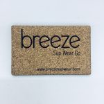 Laser engraved cork business card