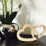 CNC cut oak ornament in the shape of linked hearts by The Altered State
