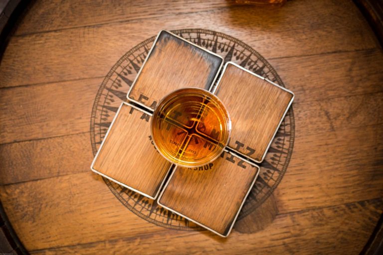 whisky barrel cask end coasters by the altered state for faitmaiz